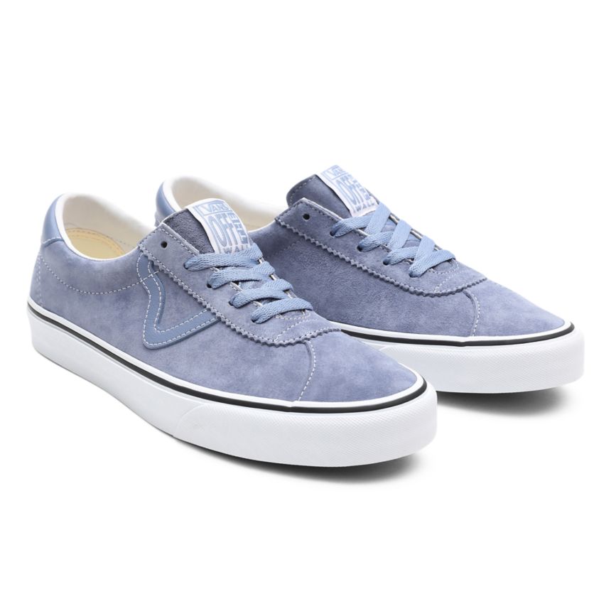 Vans Pig Suede Sport Dam Blå/Vita - Vans Låga Skor Billigt (GQMAO6314)